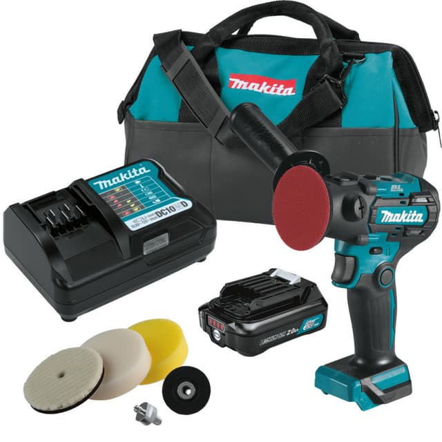 Polisher Kit, Cordless, 12V MAX CXT 2.0Ah, Brushless Motor, VP01R1, Makita