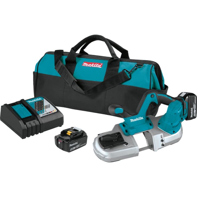 Band Saws Kit, Cordless, Portable, 18V LXT 5.0Ah, Brushed Motor, Compact, XBP02TX, Makita