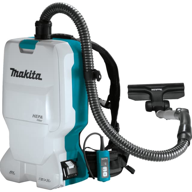 Backpack Dust Collector, Cordless, 36V LXT 6.0Ah, Brushless Motor, XCV17PG, Makita