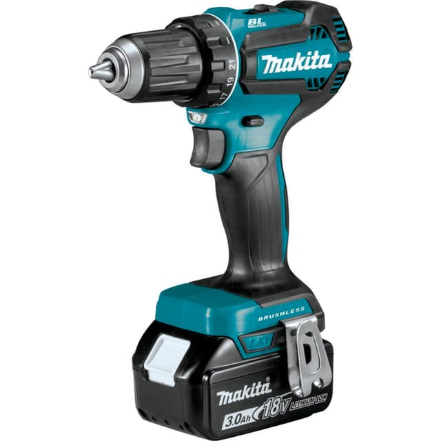 Drill/Driver, Cordless, 1/2" Keyless Chuck, 18V LXT 3.0 Ah, Brushless Motor, XFD131, Makita