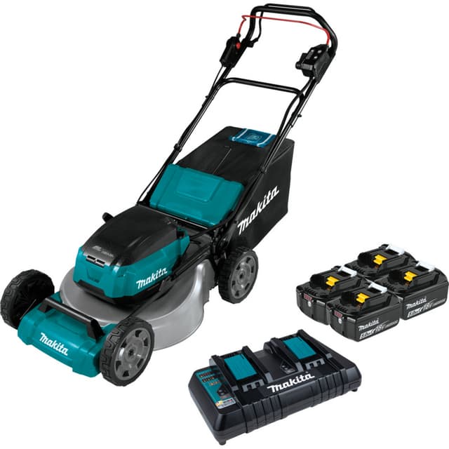 Lawn Mower Kit, Cordless, 18", 36V LXT 5.0Ah, Brushed Motor, Self-Propelled, XML06PT1, Makita