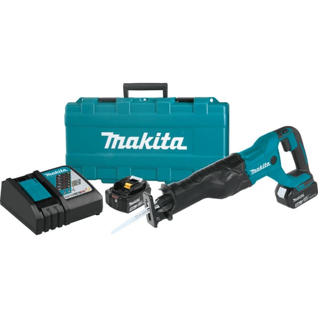 Reciprocating Saw Kit, Cordless, 18V LXT 5.0Ah, Brushed Motor, Compact, XRJ04T, Makita