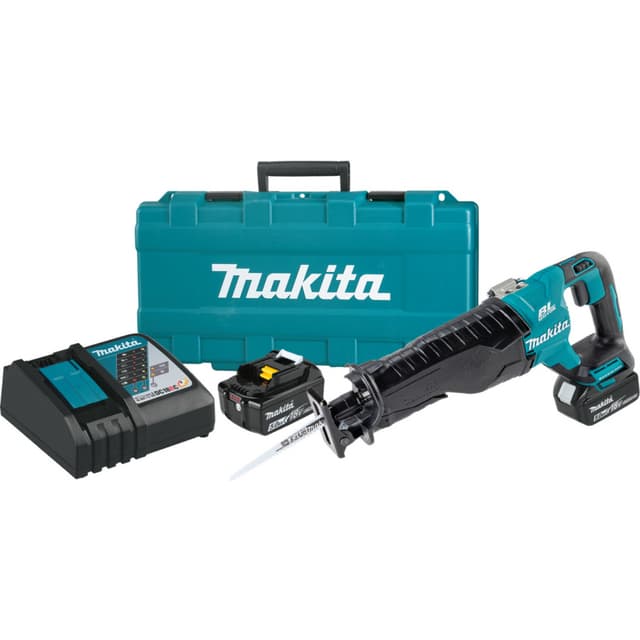 Reciprocating Saw Kit, Cordless, 18V LXT 5.0Ah, Brushless Motor, Compact, XRJ05T, Makita