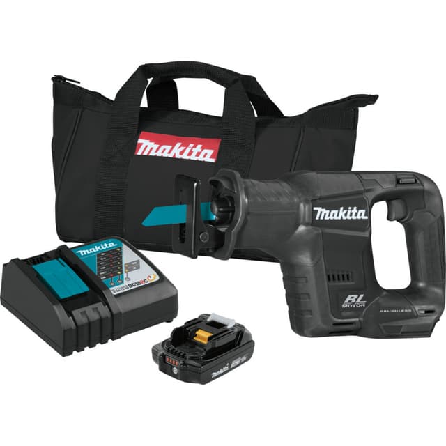 Reciprocating Saw Kit, Cordless, 18V LXT 2.0Ah, Brushless Motor, Sub-Compact, XRJ07R1B, Makita