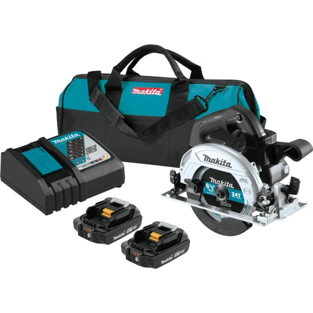 Circular Saw Kit, Cordless, 6-1/2" 16V LXT 2.0Ah, Brushless Motor, XSH04RB, Makita