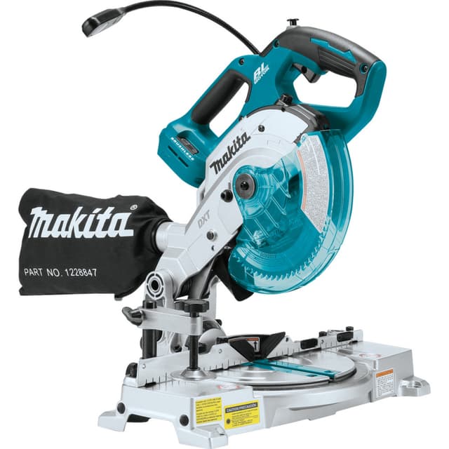 Miter Saw, Cordless, Compound Sliding, 5/8" Arbor, 6-1/2" DB, 18V LXT, Bare Tool, Brushless Motor, XSL05Z, Makita
