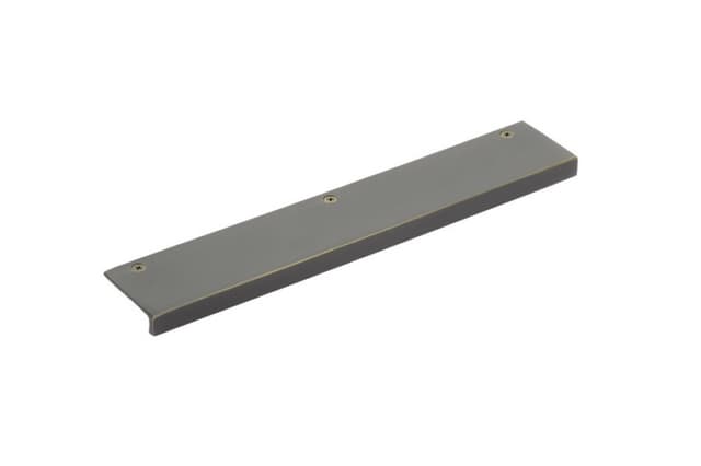 Emtek Sandcast Bronze Rustic Modern Edge Pull, 10-1/2"CC, Medium Bronze Patina - 86666MB