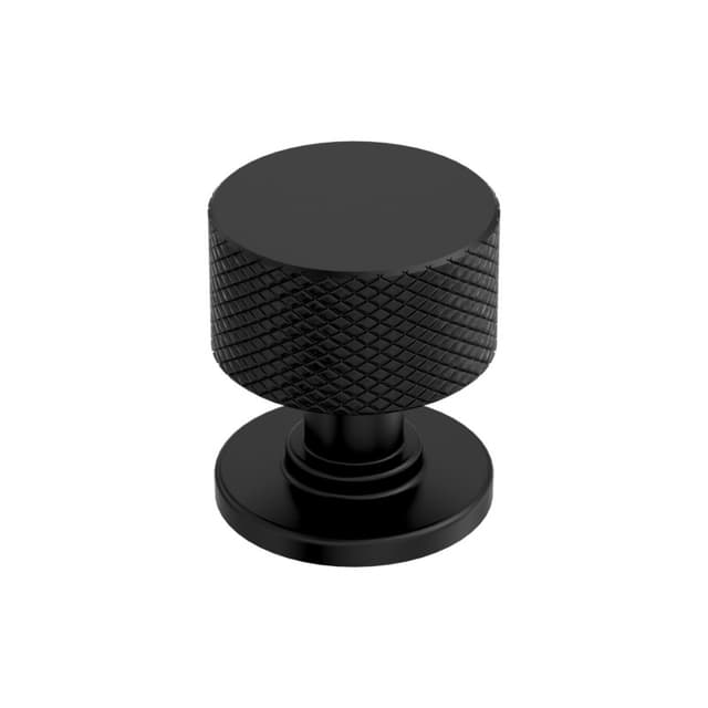 Amerock Balata Series Matte Black 1-1/8 in (29 mm) Diameter Knob, BP37632MB