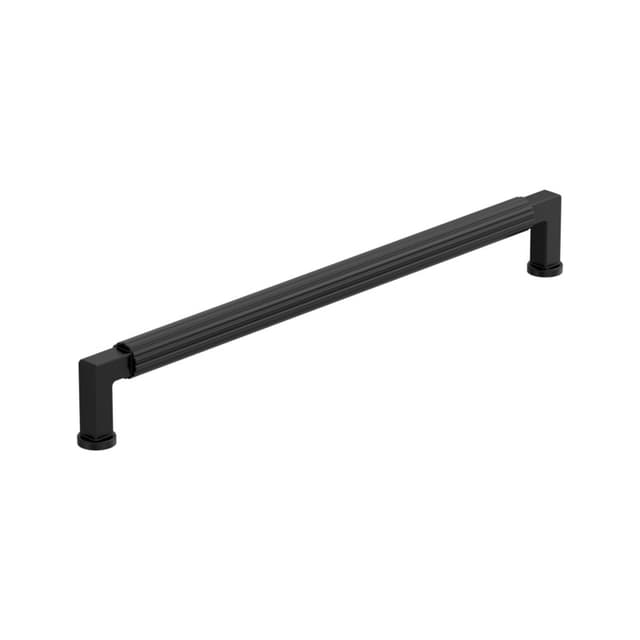 Amerock Ballard Series 10-1/16 in (256 mm) Center to Center Matte Black Pull, BP37648MB