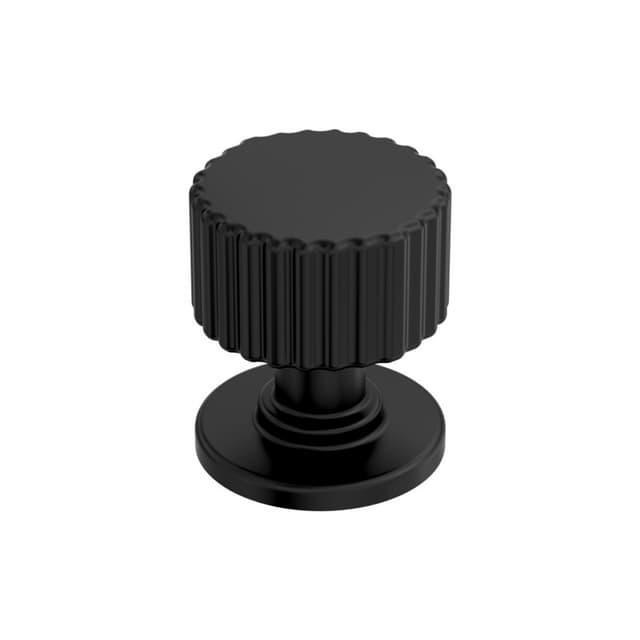 Amerock Ballard Series Matte Black 1-1/8 in (29 mm) Diameter Knob, BP37652MB