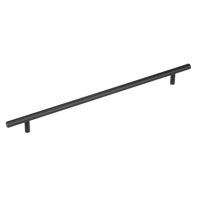 Amerock Bar Pulls Series 12-5/8 in (320 mm) Center to Center Matte Black Pull, BP19014MB