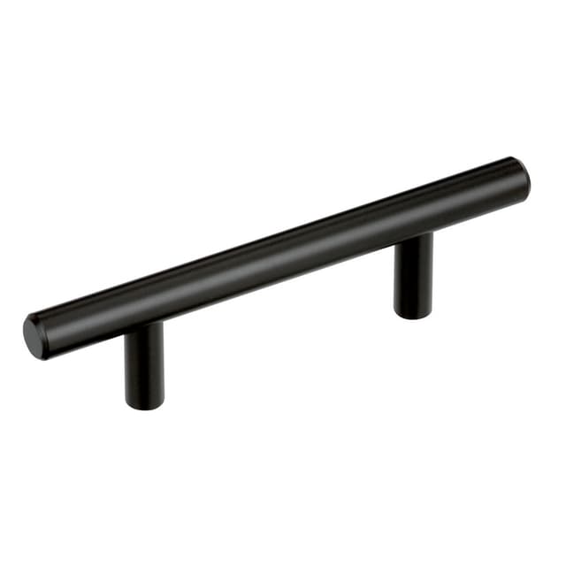 Amerock Bar Pulls Series 3 in (76 mm) Center to Center Matte Black Pull, BP40515MB