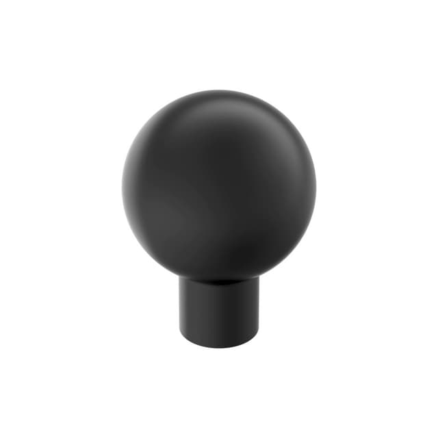 Amerock Coble Series Matte Black 1-1/8 in (29 mm) Diameter Knob, BP37660MB