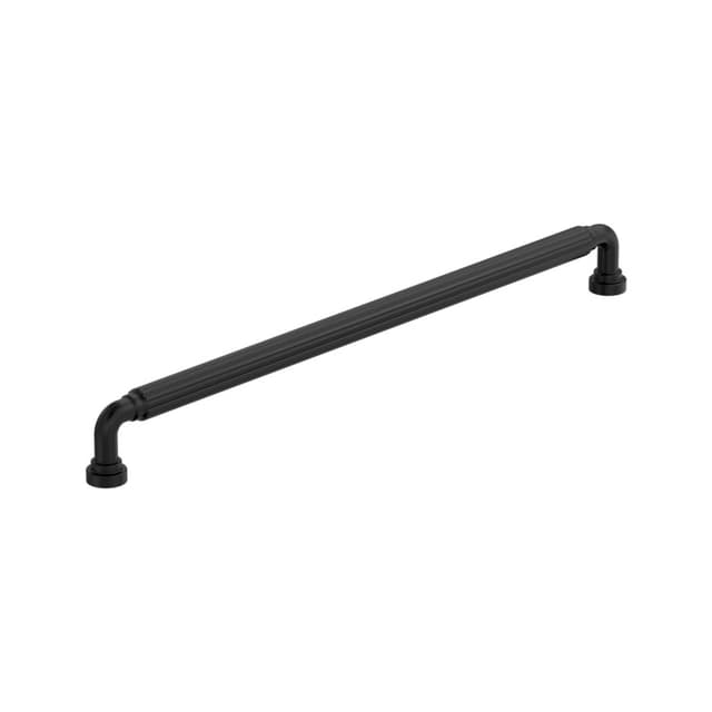Amerock Cowrie Series Matte Black 18" (457 mm) Center to Center Appliance Pull, BP37710MB