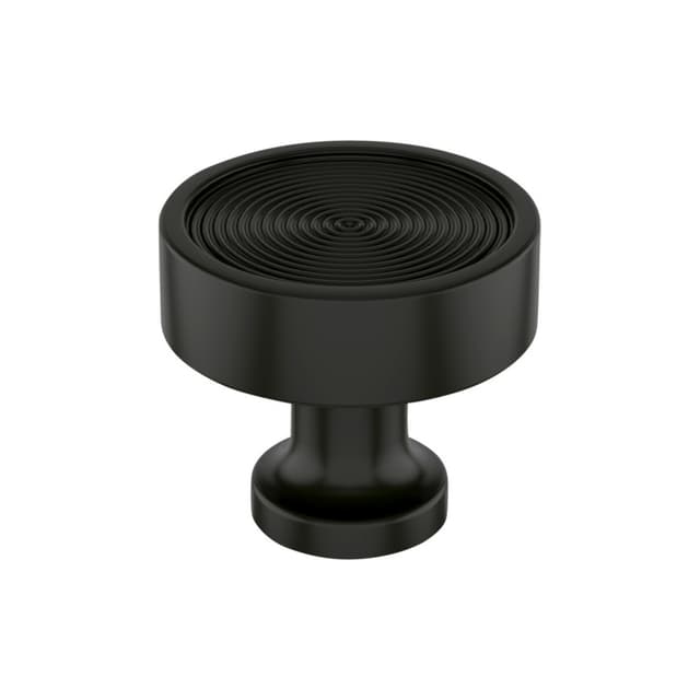 Amerock Dupont Circle Series Matte Black 1-1/4 in (32 mm) Diameter Knob, BP37501MB