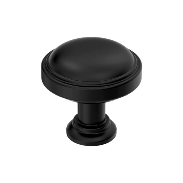 Amerock Enlivity Series Matte Black 1-1/4 in (32 mm) Diameter Knob, BP37720MB