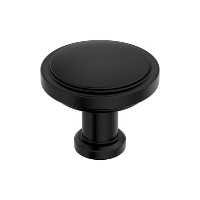 Amerock Faircrest Series Matte Black 1-1/4 in (32 mm) Diameter Knob, BP37460MB