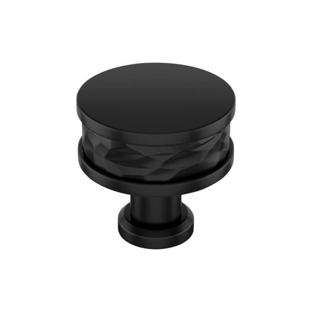 Amerock Fairfax Series Matte Black 1-1/4 in (32 mm) Diameter Knob, BP37535MB