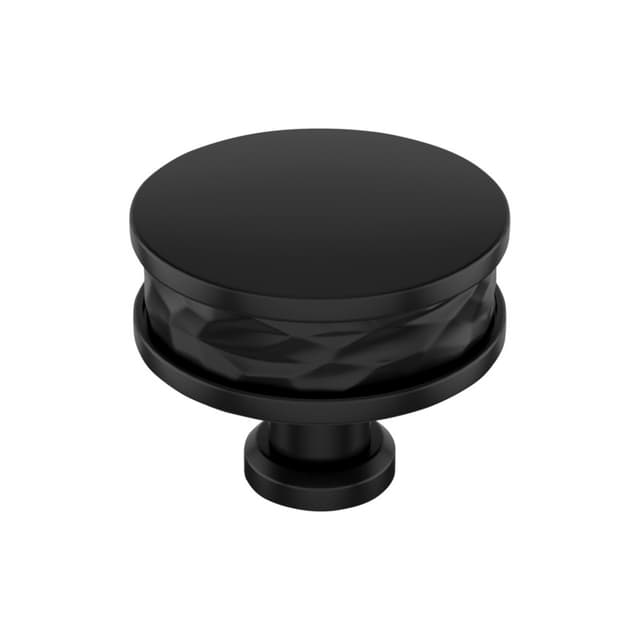 Amerock Fairfax Series Matte Black 1-1/2 in (38 mm) L x 1-1/2 in (38 mm) W Knob, BP37536MB