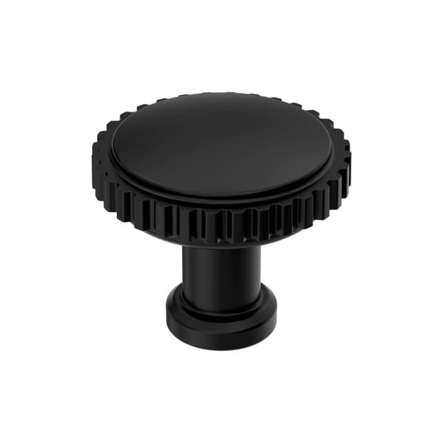 Amerock Farewind Series Matte Black 1-1/4 in (32 mm) Diameter Knob, BP37800MB