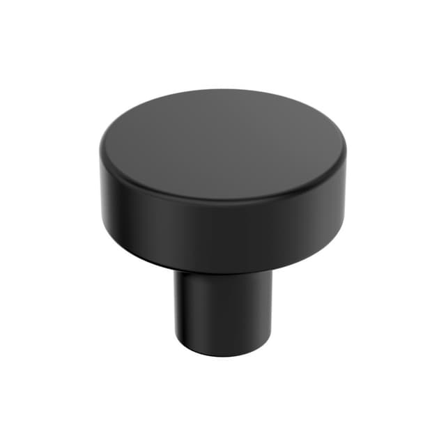 Amerock Merced Series Matte Black 1-1/4 in (32 mm) Diameter Knob, BP37420MB