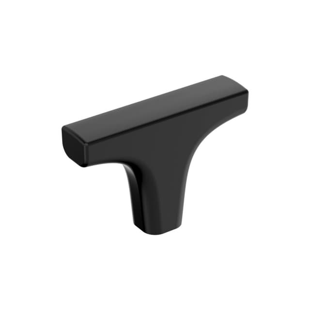 Amerock Merced Series Matte Black 2 in (51 mm) L x 7/16 in (11 mm) W Knob, BP37421MB