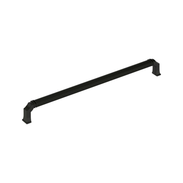 Amerock Townsend Series 12-5/8 in (320 mm) Center to Center Matte Black Pull, BP37528MB