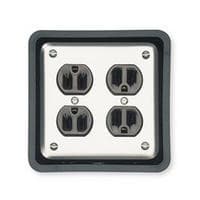 Doug Mockett JB1 Rectangular One Piece Plastic Junction Grommet