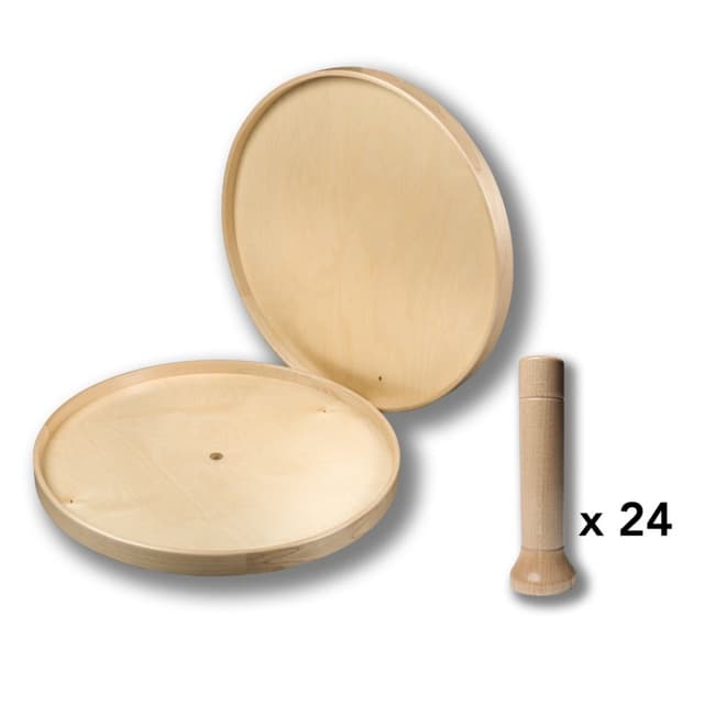 Century Signature PRO Series, Full Circle Lazy Susan, Pre-Finished, 2-Trays Only and Pegs