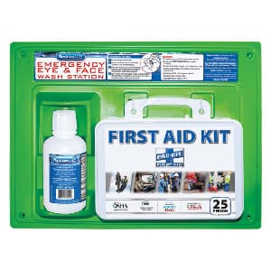 First Aid Kit with Eye Wash Station