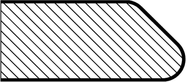 Formica Ogee Profile High Pressure Laminate Ideal Edge Molding, Argento Romano 6697, Etchings Finish