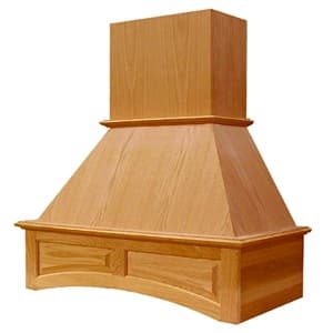 Signature Deluxe Arched 42" Wide Wood Range Hood, Sirius Compatible Liner, Omega National