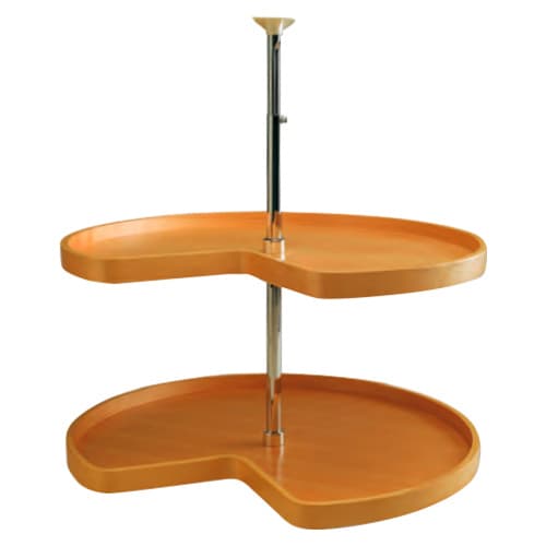 T74 Series Wood Full Circle 2 Shelf Lazy Susan, Omega National