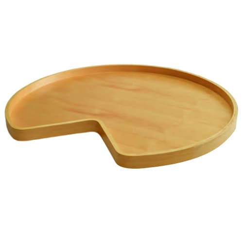 T89 Kidney Shaped Wood Lazy Susan Shelf with No Holes/Bearing, Omega National