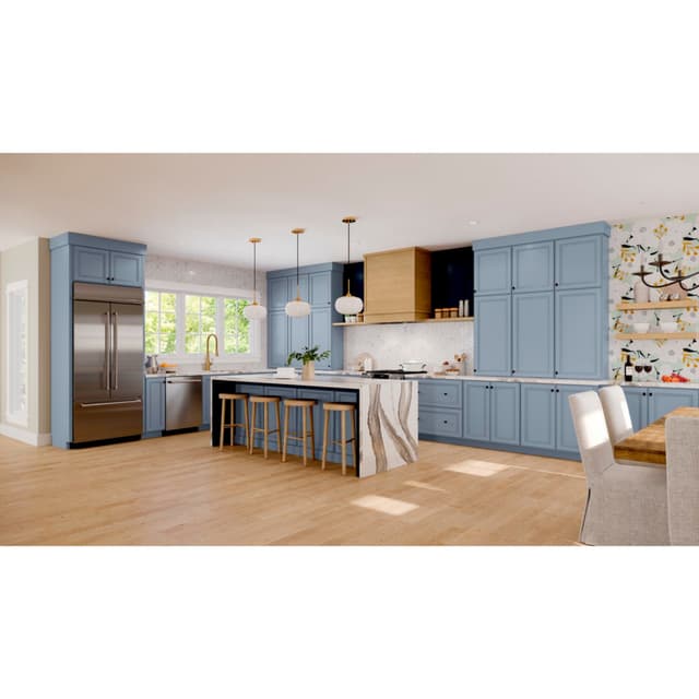 Modern Straight 48" Wide Wood Range Hood, Broan Compatible Liner, Omega National