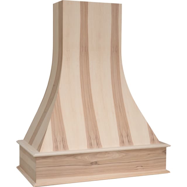 Two-Tone Artisan 48" Wide Wall Hood, Paint Grade w/ Removable Alder Apron, RC30B48SMB1XQUF4