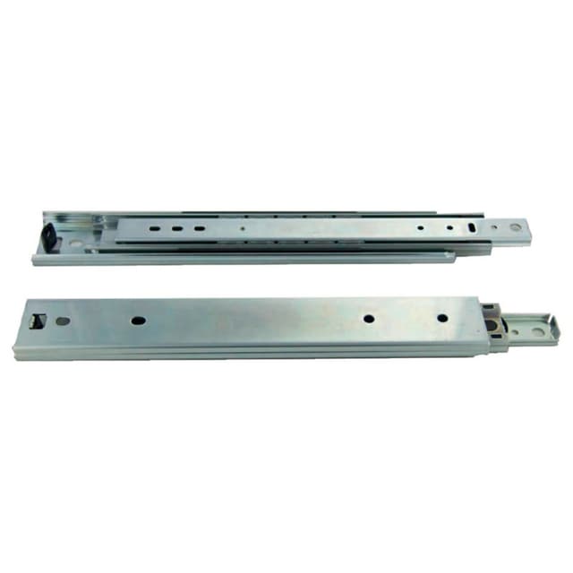 Pro Value Series Full Extension Hold-In Ball Bearing Drawer Slide, Unhanded Side Mount Zinc