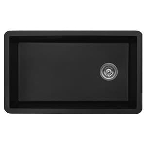 Karran 31-3/4"W x 19-3/4"D Quartz Single Bowl Undermount Sink - QU-670