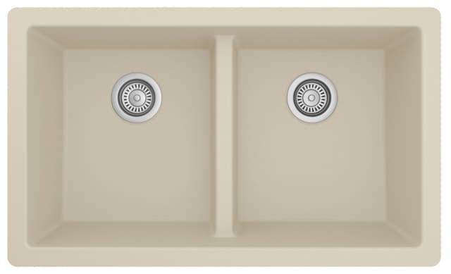 Karran QU-810 Quartz Series Undermount Double Equal Bowl Kitchen Sink, Pallet