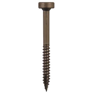 Quickscrews #6 Modified Pan Head Face Frame and Pocket-Hole Screw Square Drive - Type 17 Auger Point Fine Thread Plain