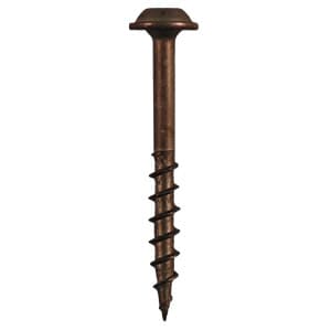 Quickscrews #8 x 1-1/4" Washer Head Face Frame and Pocket-Hole Screw Square Drive - Type 17 Auger Point Coarse Thread Plain, 4547 - 8000/Box