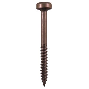 Quickscrews #6 Modified Pan Head Face Frame and Pocket-Hole Screw Square Drive - Double Auger Point Fine Thread Plain