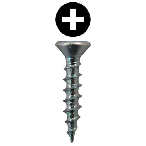 Quickscrews Würth #6 x 3/4" Pan Head Hinge and Drawer Slide Installation Screw Phillips Drive, Sharp Point Coarse Thread Zinc, 6109, 1000/Box