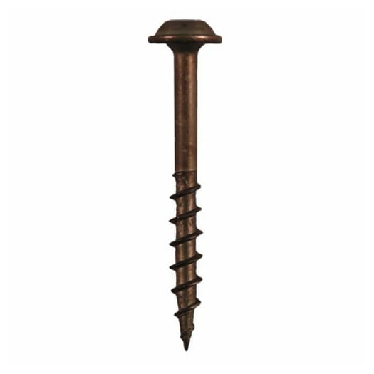 Quickscrews #8 Washer Head Face Frame and Pocket-Hole Screw Square Drive - Type 17 Auger Point Coarse Thread Plain