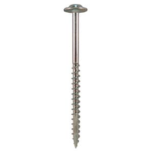 Quickscrews #10 Washer Head Installation Screw Phillips/Square Drive - Type 17 Auger Point Coarse Thread Zinc