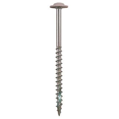Quickscrews #10 Washer Head Installation Screw Phillips/Square Drive - Double Auger Point Coarse Thread Zinc