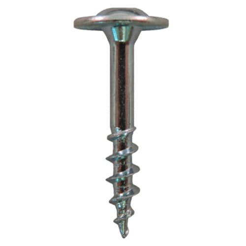 Quickscrews 8-1-1/8" Modified Washer Head Drawer Front Adjusting Screw Square Drive - Sharp Point Coarse Thread Zinc, 10252 - 6000/Box