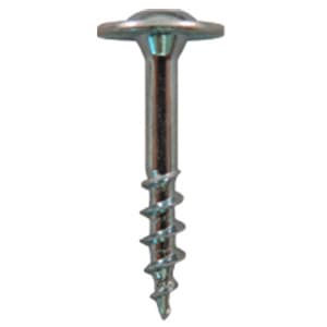 Quickscrews #8 Modified Washer Head Drawer Front Adjusting Screw Square Drive - Sharp Point Coarse Thread Zinc