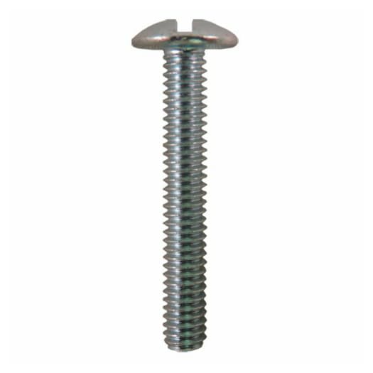 Quickscrews M4-30mm Truss Head Machine Screw Phillips/Slotted Drive - Blunt Point Fine Thread Zinc, 10951 - 100/Box