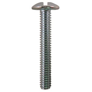 Quickscrews M4 Truss Head Machine Screw Phillips/Slotted Drive - Blunt Point Fine Thread Zinc